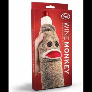 Fred Wine Monkey Sock Monkey Wine Gift Bag